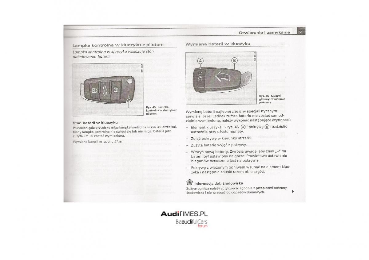 Audi A4 B7 instrukcja / page 50