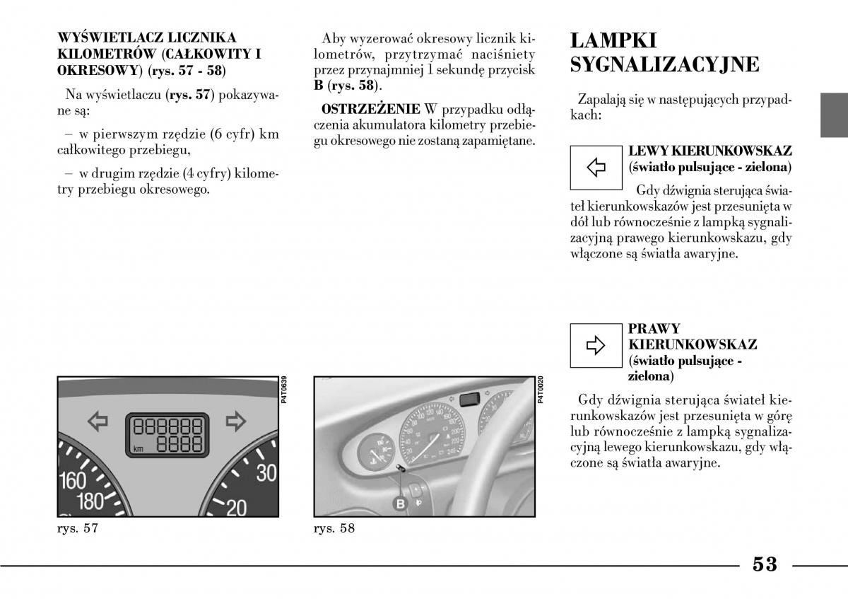 Lancia Lybra instrukcja obslugi / page 55