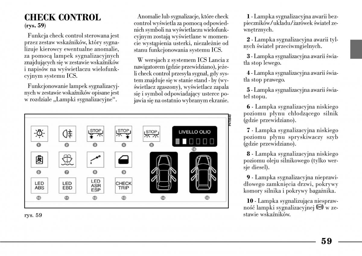Lancia Lybra instrukcja obslugi / page 61