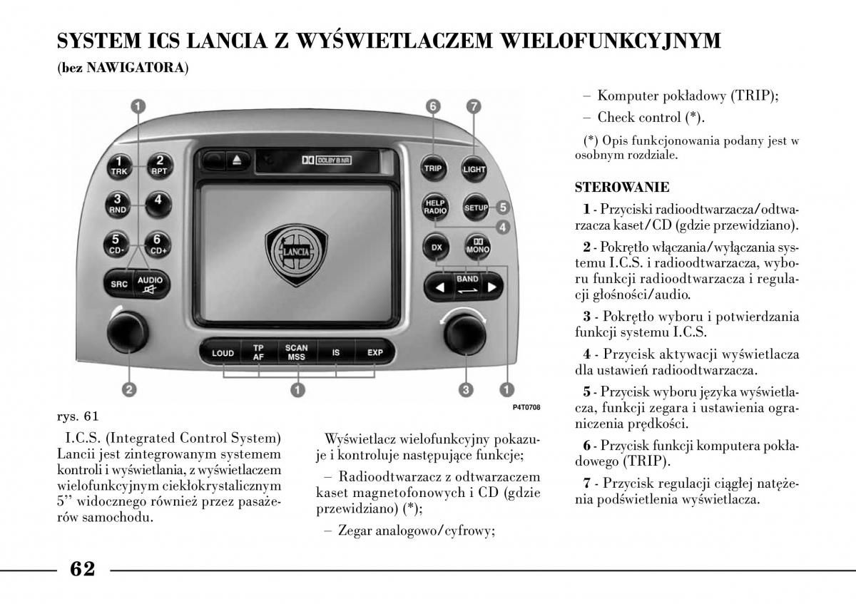 Lancia Lybra instrukcja obslugi / page 64