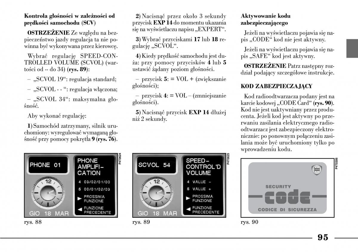 Lancia Lybra instrukcja obslugi / page 97