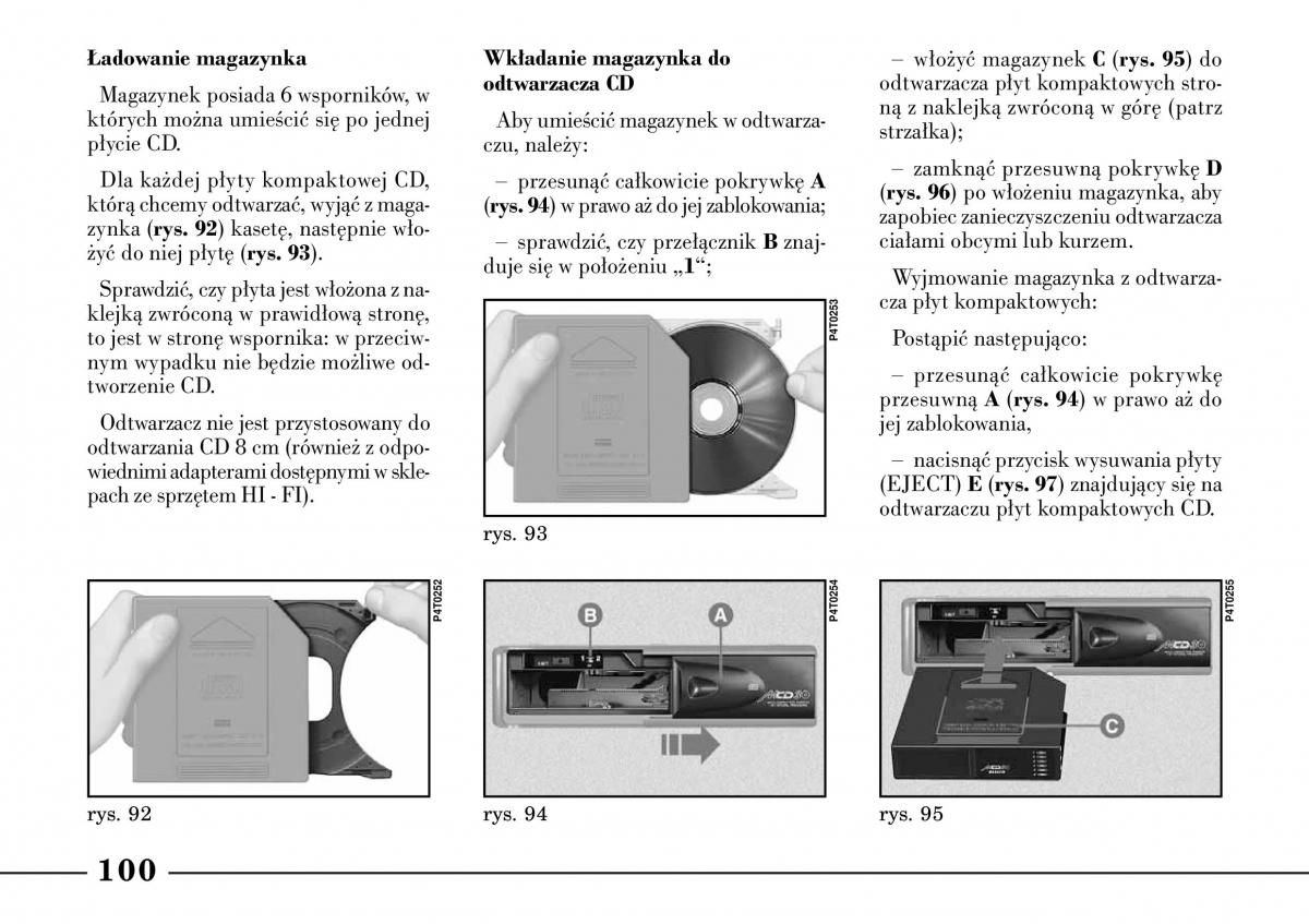 Lancia Lybra instrukcja obslugi / page 102