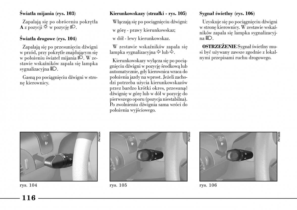 Lancia Lybra instrukcja obslugi / page 118