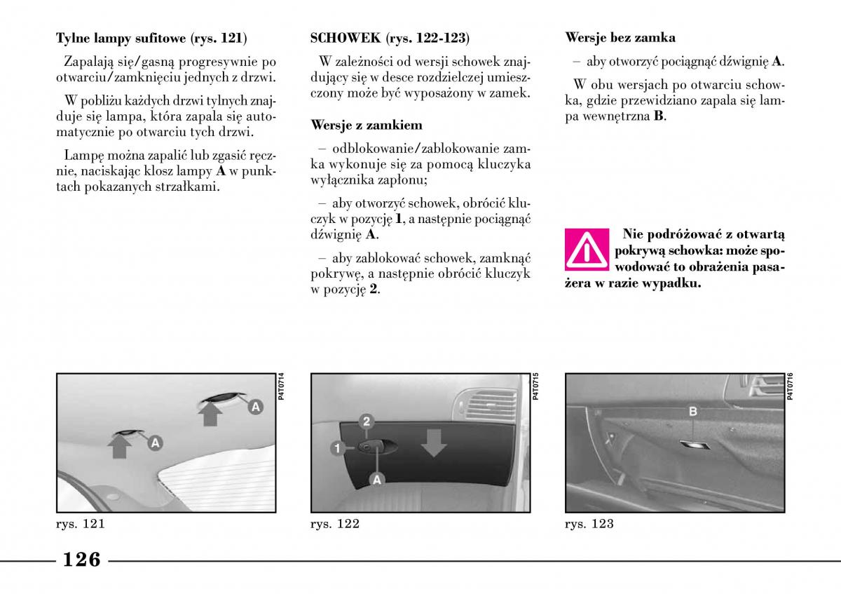 Lancia Lybra instrukcja obslugi / page 128