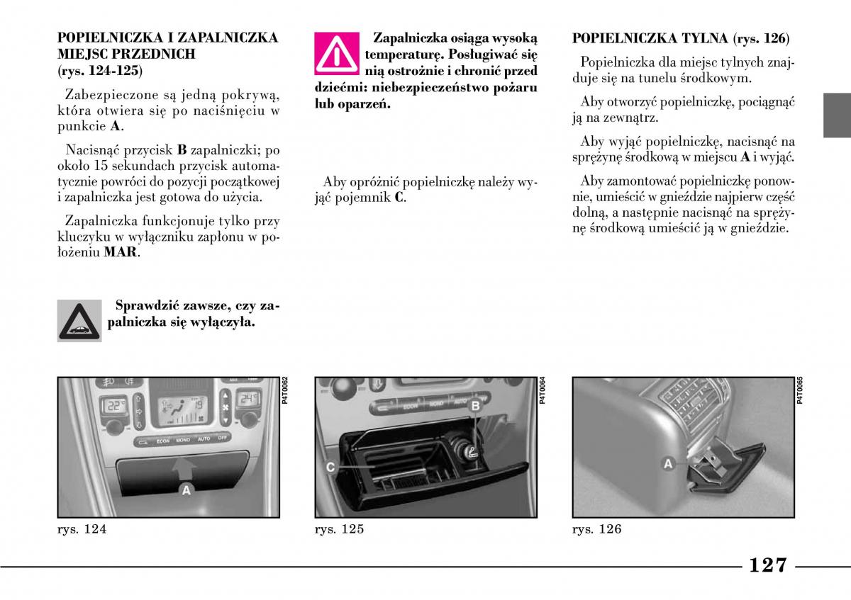 Lancia Lybra instrukcja obslugi / page 129