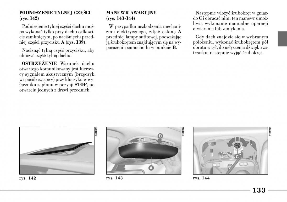 Lancia Lybra instrukcja obslugi / page 135