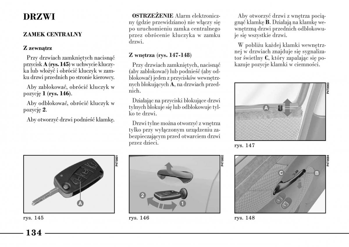 Lancia Lybra instrukcja obslugi / page 136