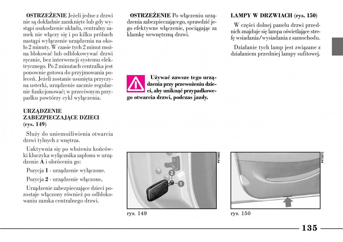 Lancia Lybra instrukcja obslugi / page 137