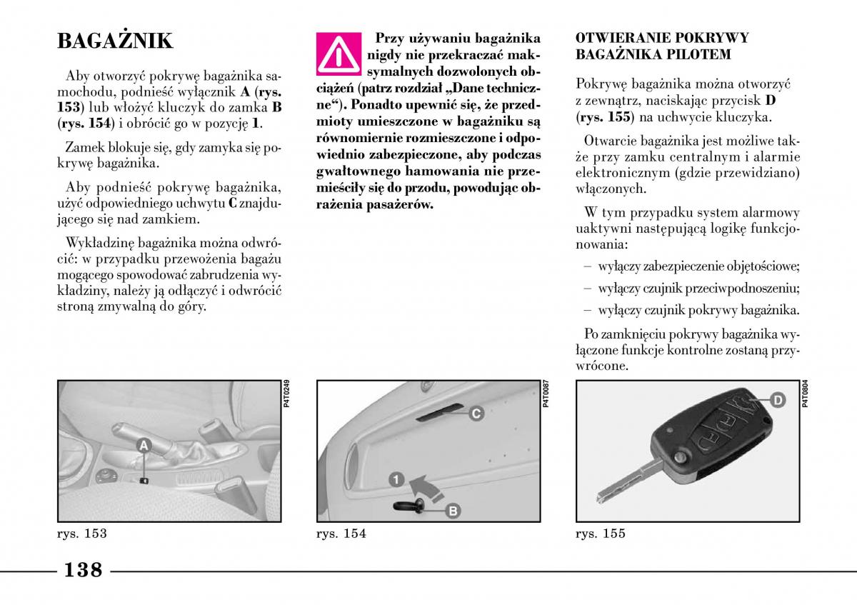 Lancia Lybra instrukcja obslugi / page 140