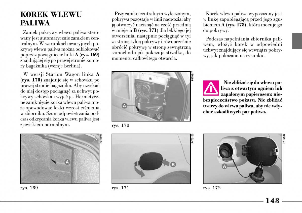 Lancia Lybra instrukcja obslugi / page 145