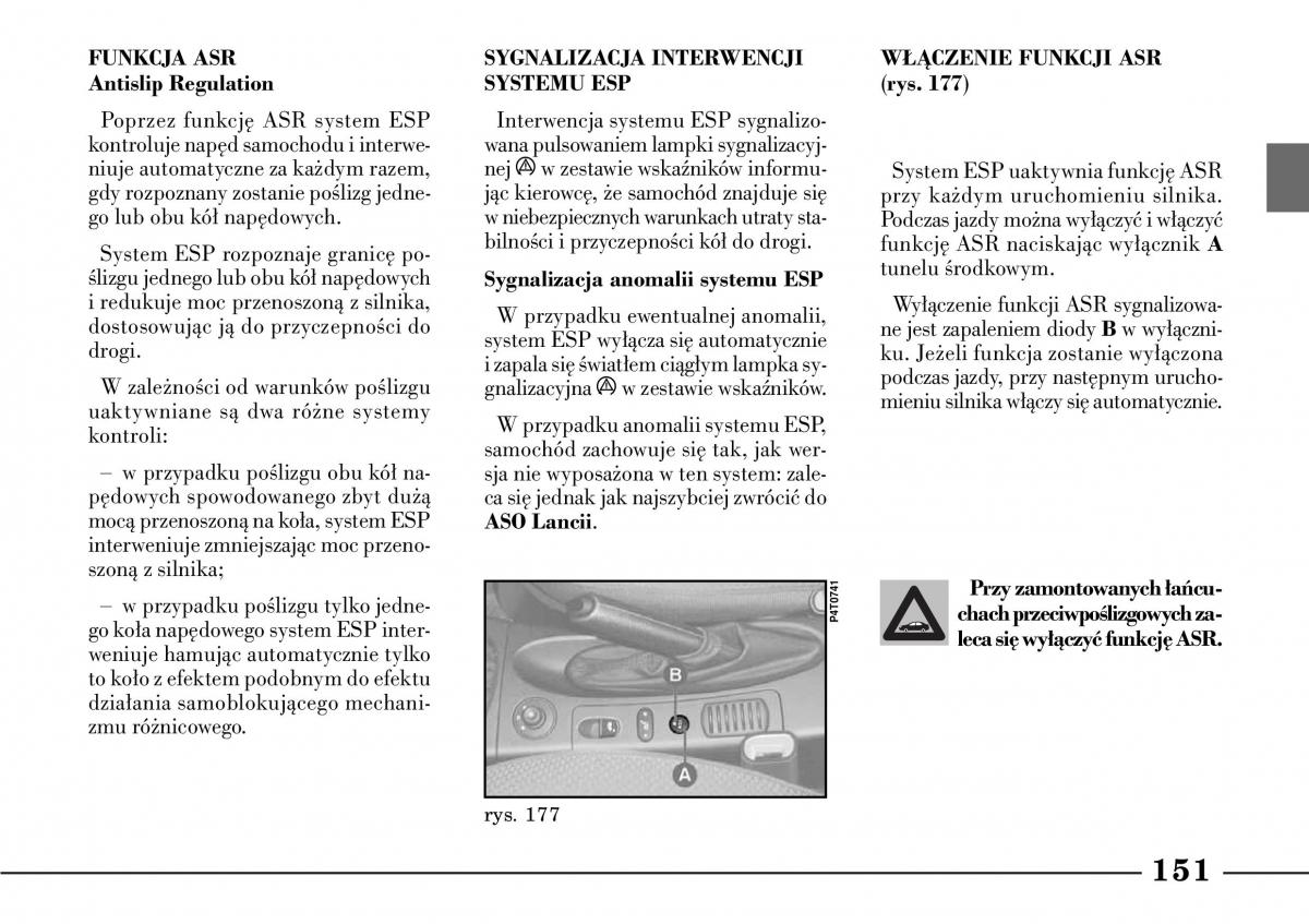 Lancia Lybra instrukcja obslugi / page 153