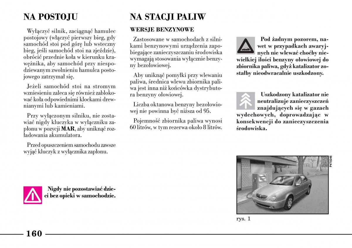 Lancia Lybra instrukcja obslugi / page 162