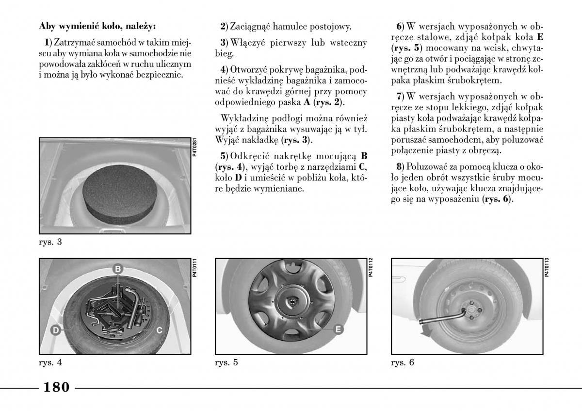 Lancia Lybra instrukcja obslugi / page 182