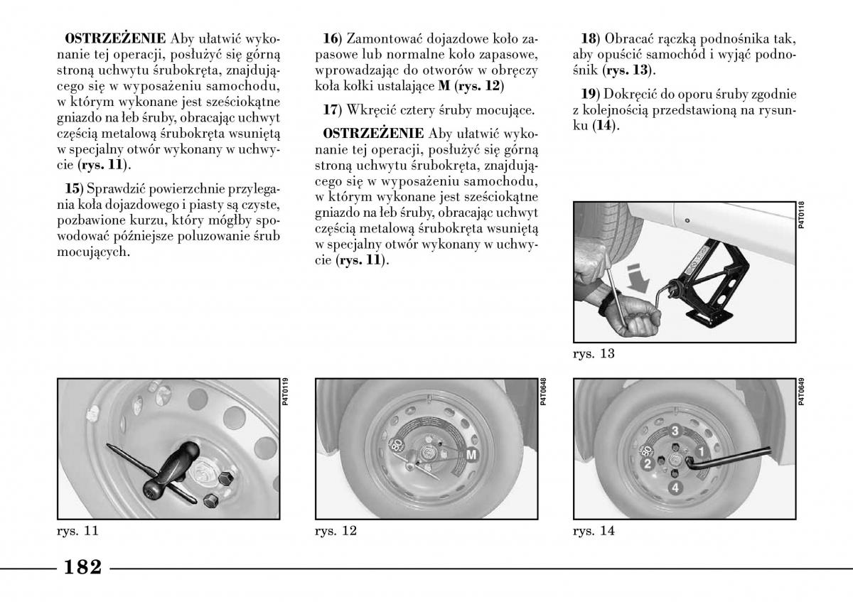 Lancia Lybra instrukcja obslugi / page 184