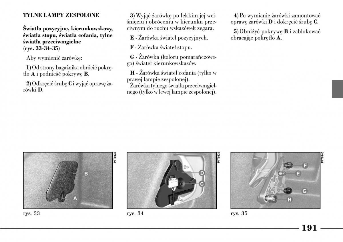 Lancia Lybra instrukcja obslugi / page 193