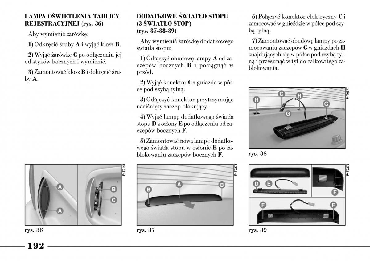 Lancia Lybra instrukcja obslugi / page 194