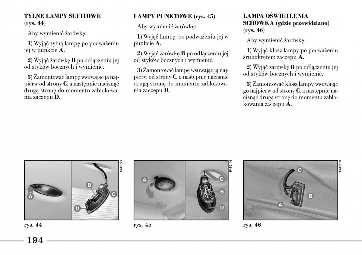 Lancia Lybra instrukcja obslugi / page 196