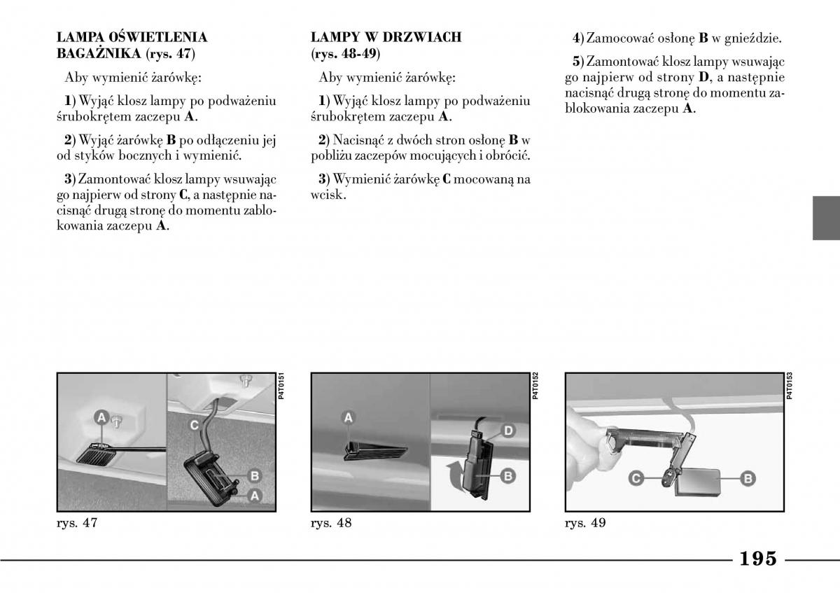 Lancia Lybra instrukcja obslugi / page 197