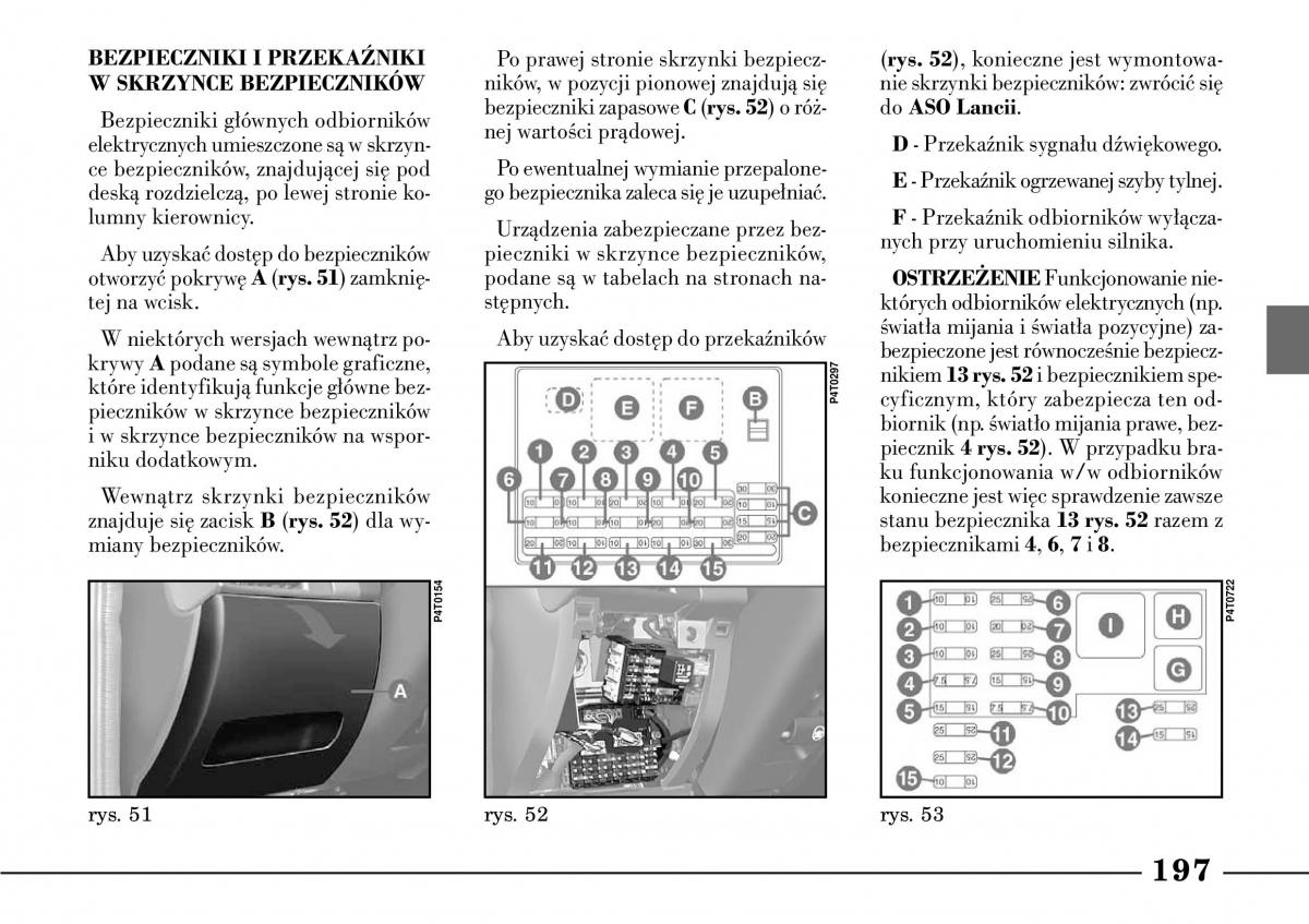 Lancia Lybra instrukcja obslugi / page 199