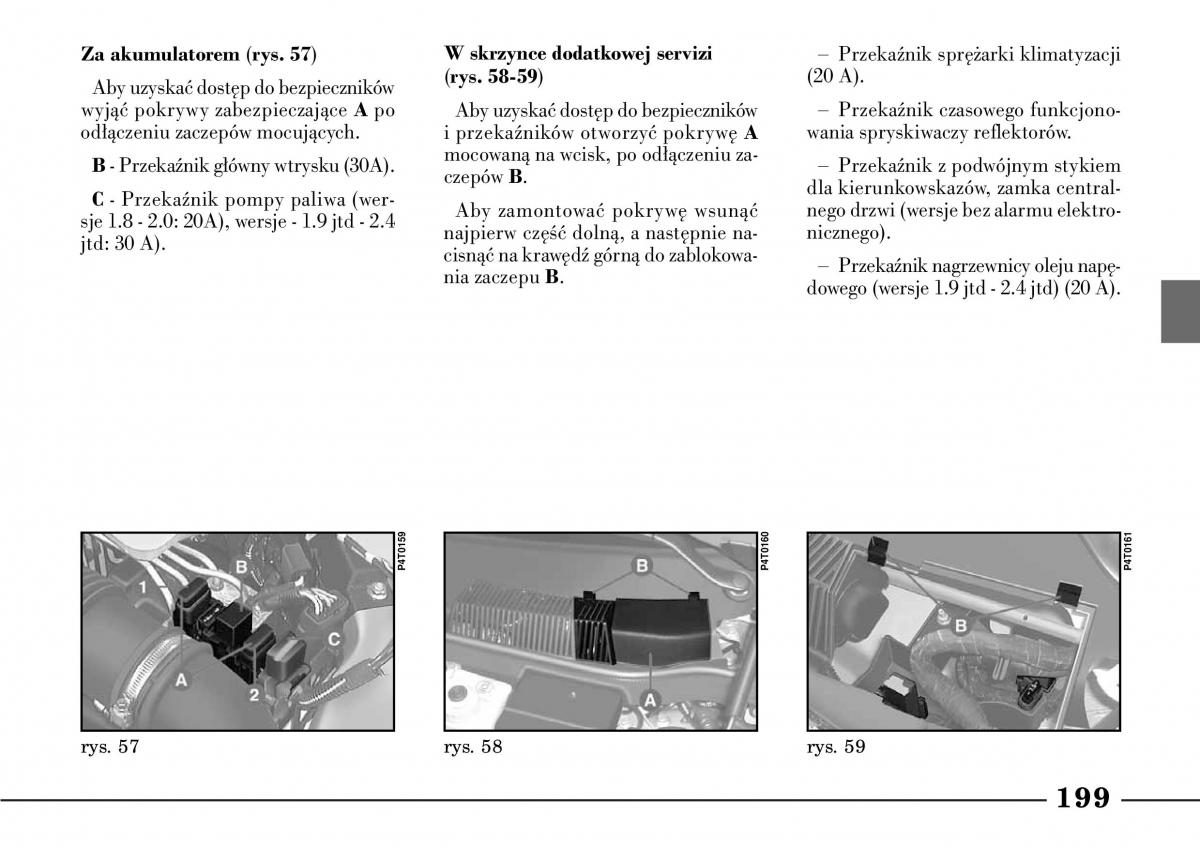 Lancia Lybra instrukcja obslugi / page 201