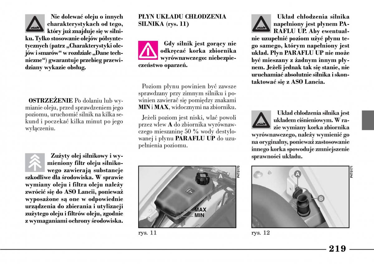 Lancia Lybra instrukcja obslugi / page 221