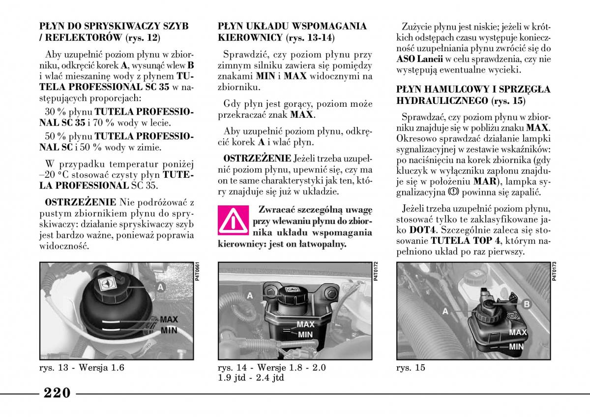 Lancia Lybra instrukcja obslugi / page 222