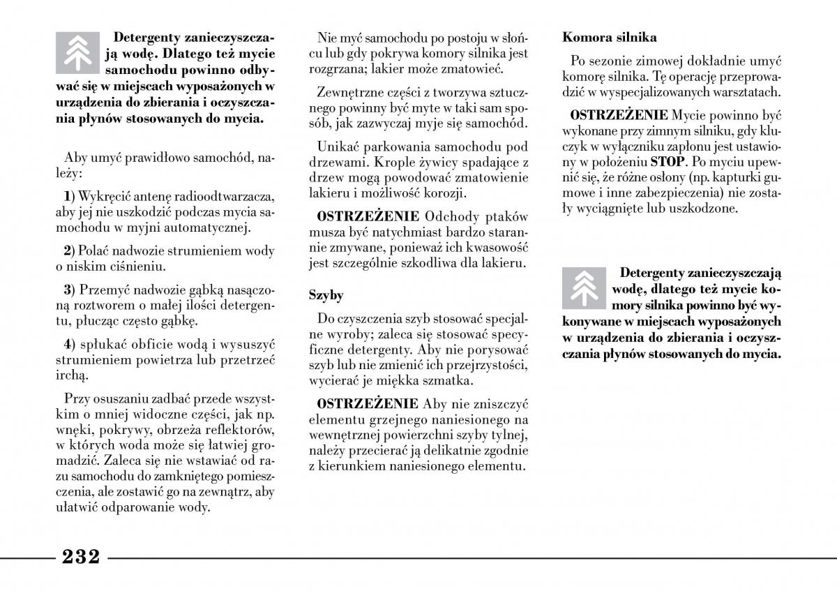 Lancia Lybra instrukcja obslugi / page 234