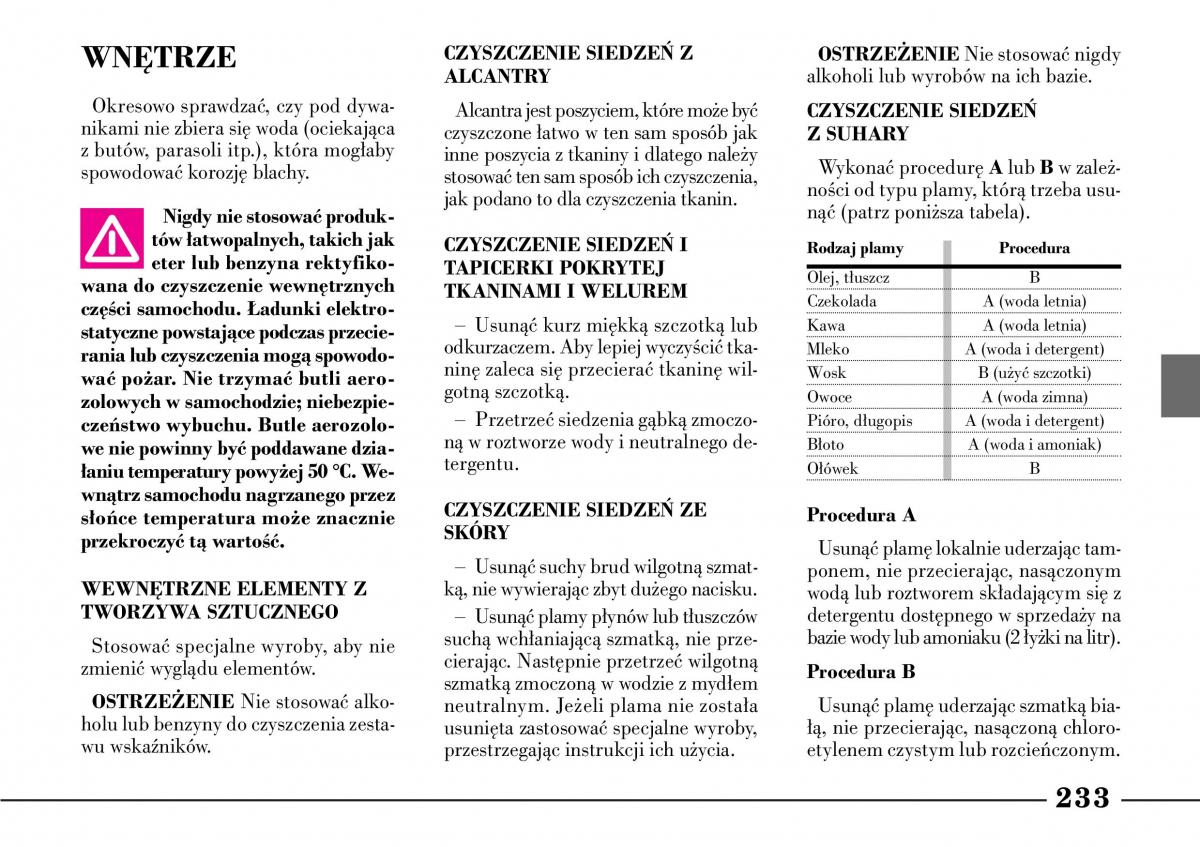 Lancia Lybra instrukcja obslugi / page 235