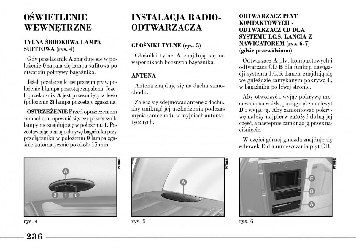 Lancia Lybra instrukcja obslugi / page 238