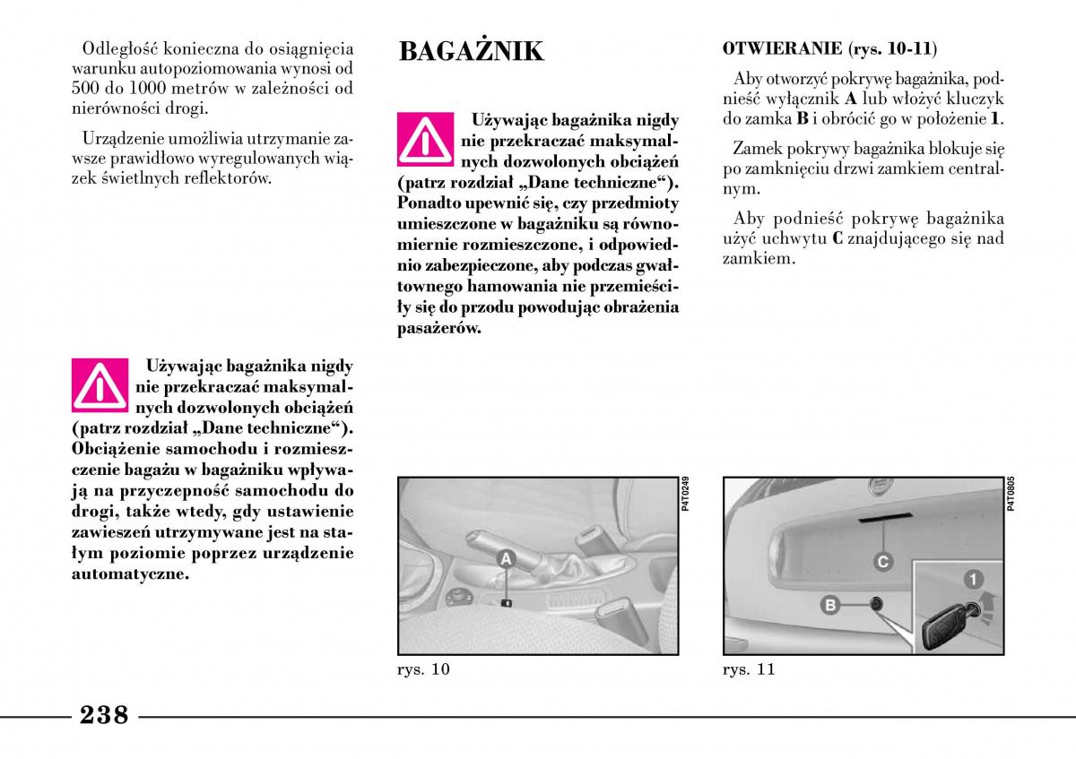 Lancia Lybra instrukcja obslugi / page 240