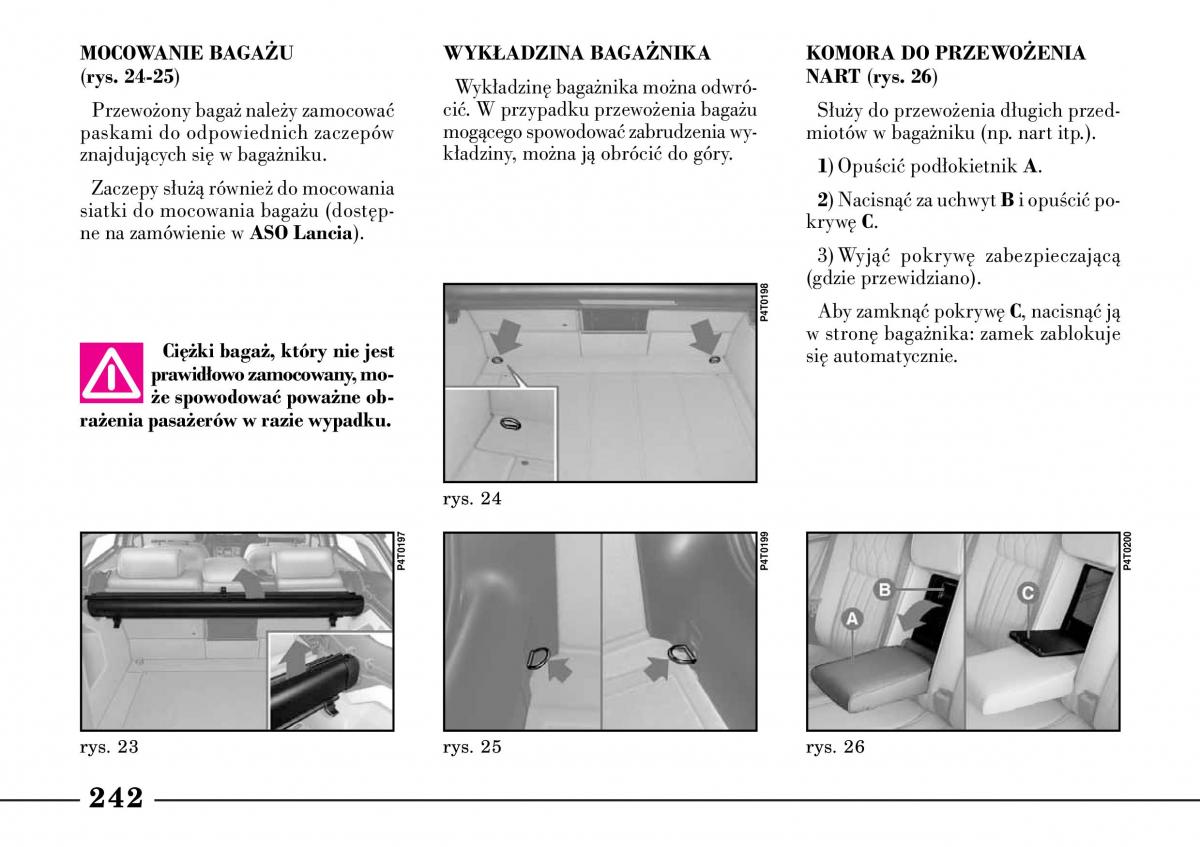 Lancia Lybra instrukcja obslugi / page 244