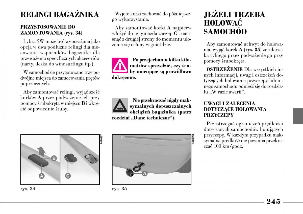 Lancia Lybra instrukcja obslugi / page 247