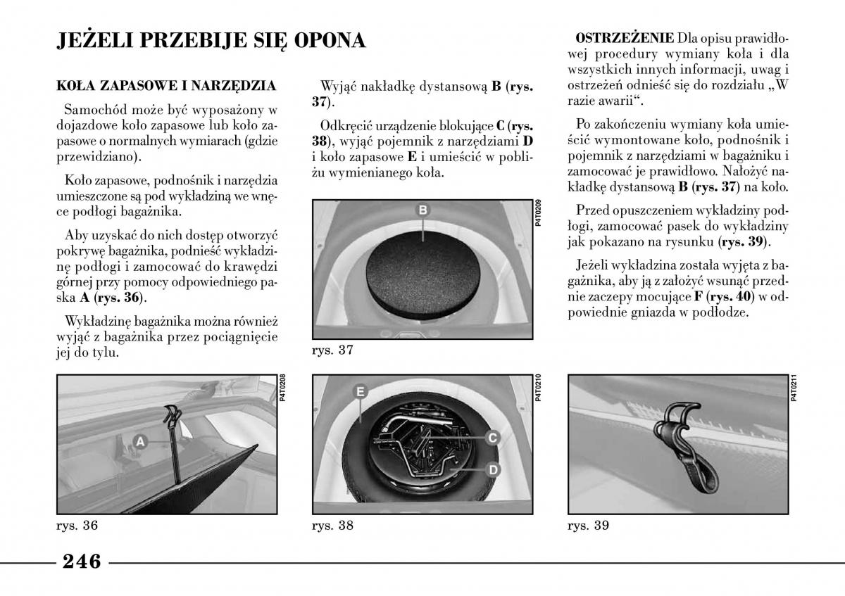 Lancia Lybra instrukcja obslugi / page 248