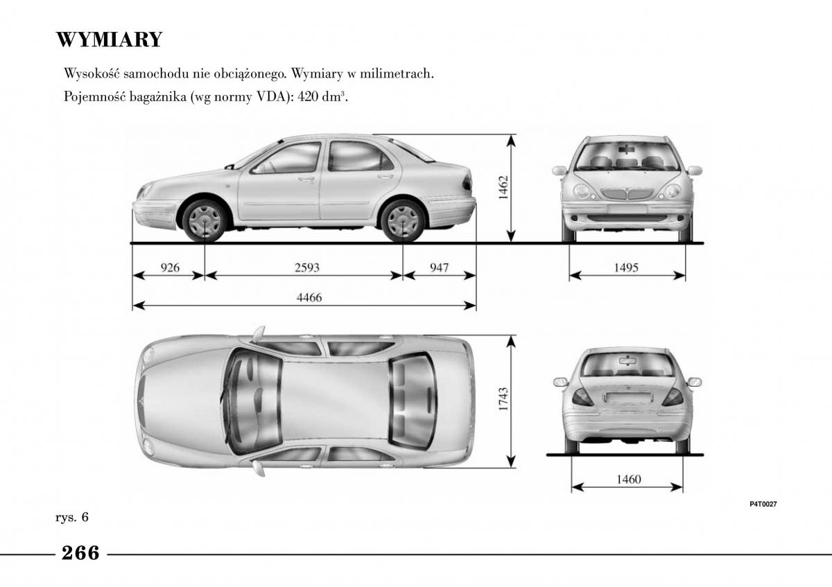 Lancia Lybra instrukcja obslugi / page 268