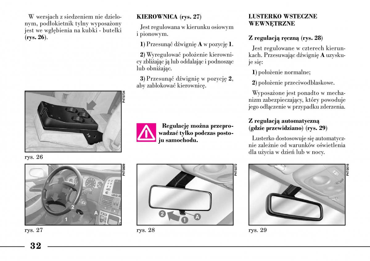 Lancia Lybra instrukcja obslugi / page 34