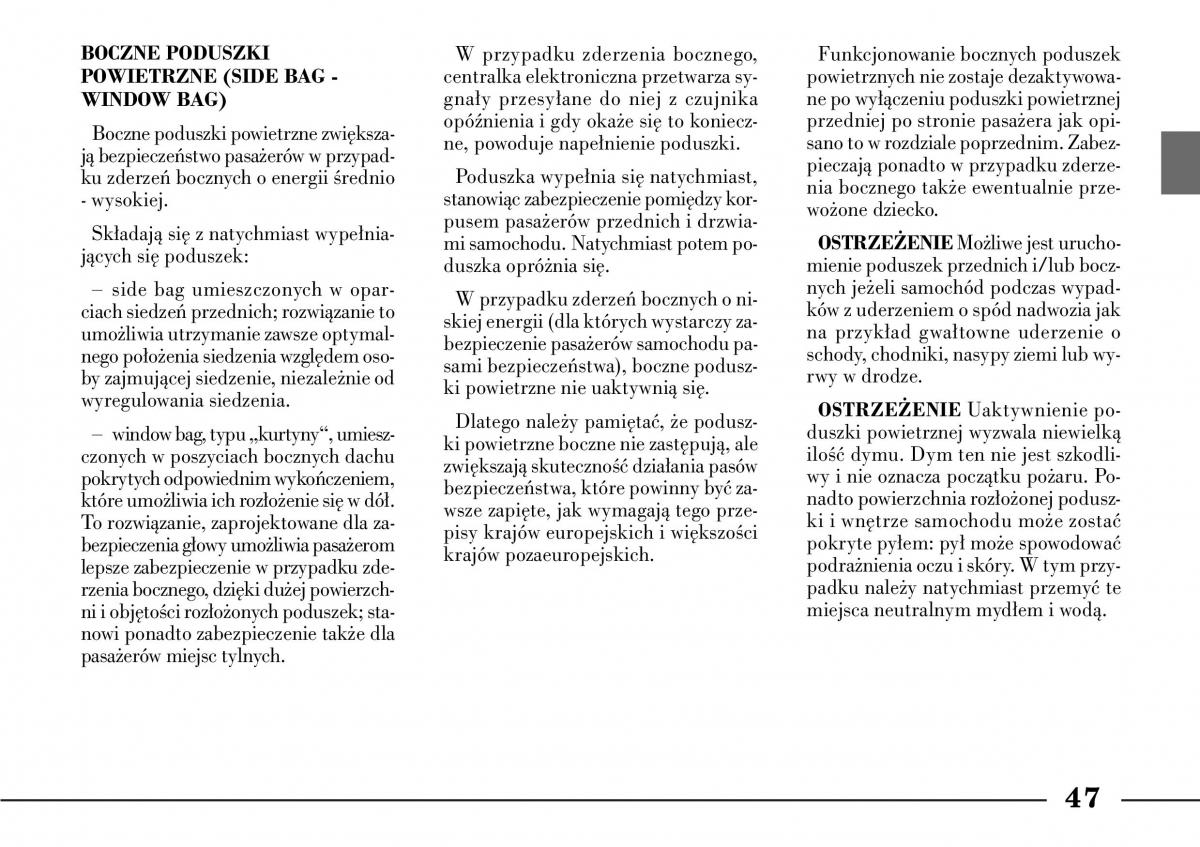 Lancia Lybra instrukcja obslugi / page 49