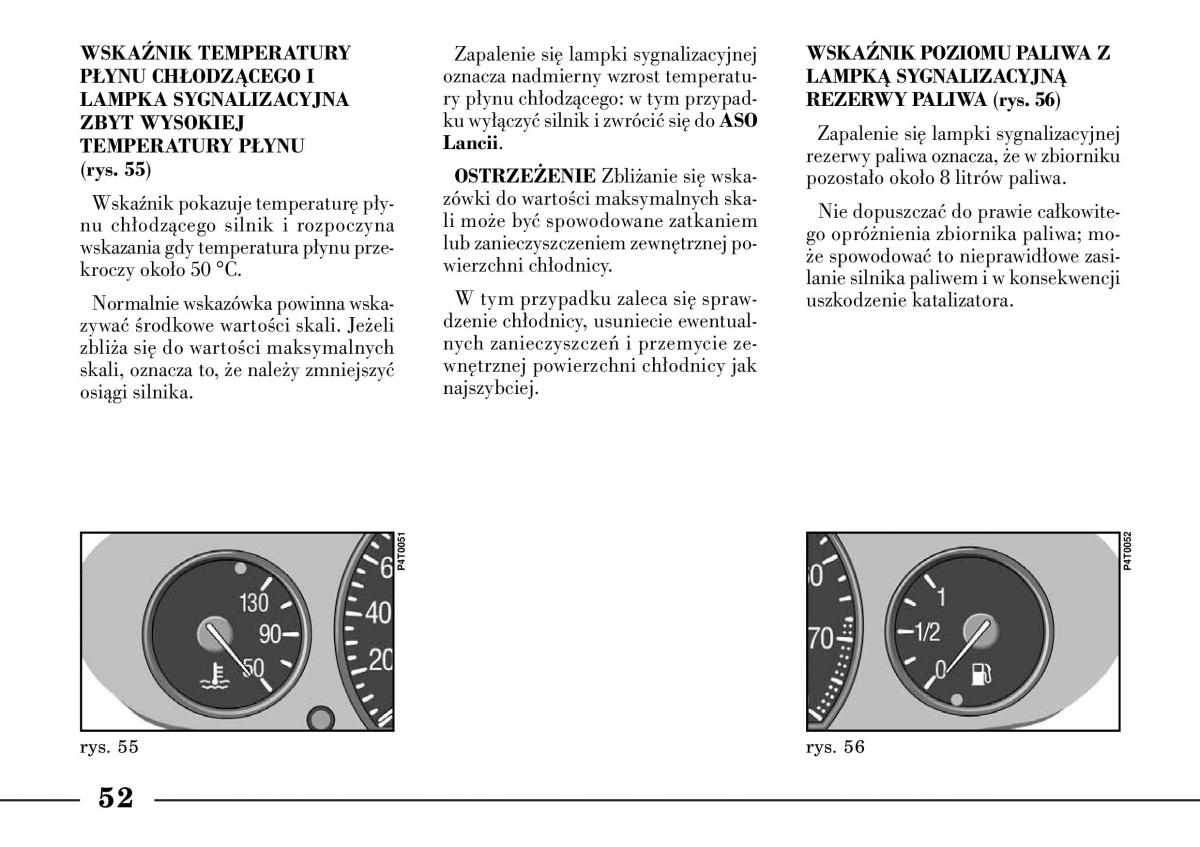 Lancia Lybra instrukcja obslugi / page 54