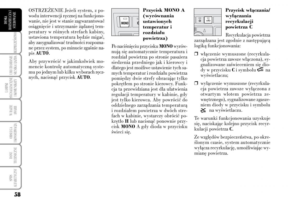 Lancia Musa instrukcja obslugi / page 60