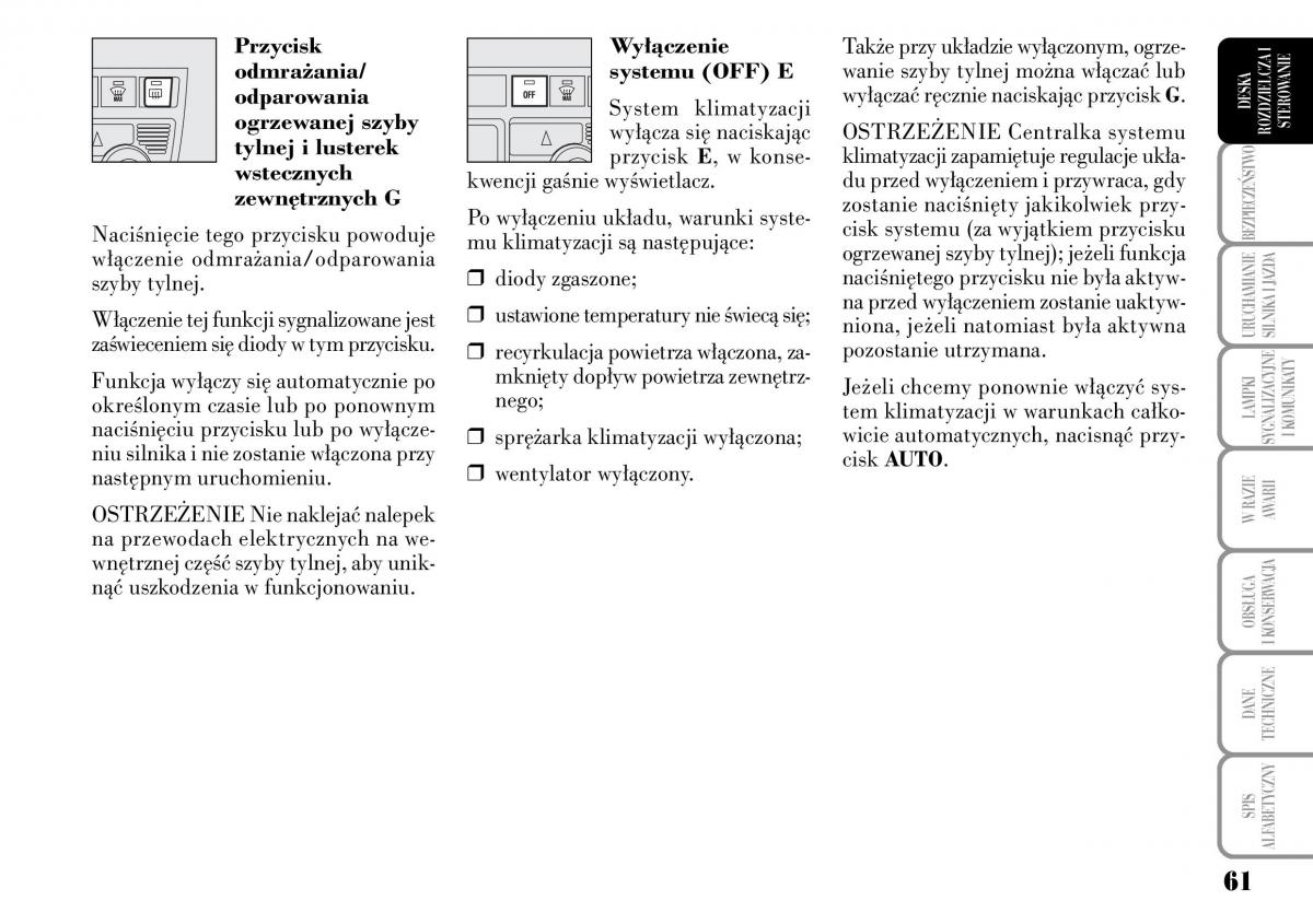 Lancia Musa instrukcja obslugi / page 63