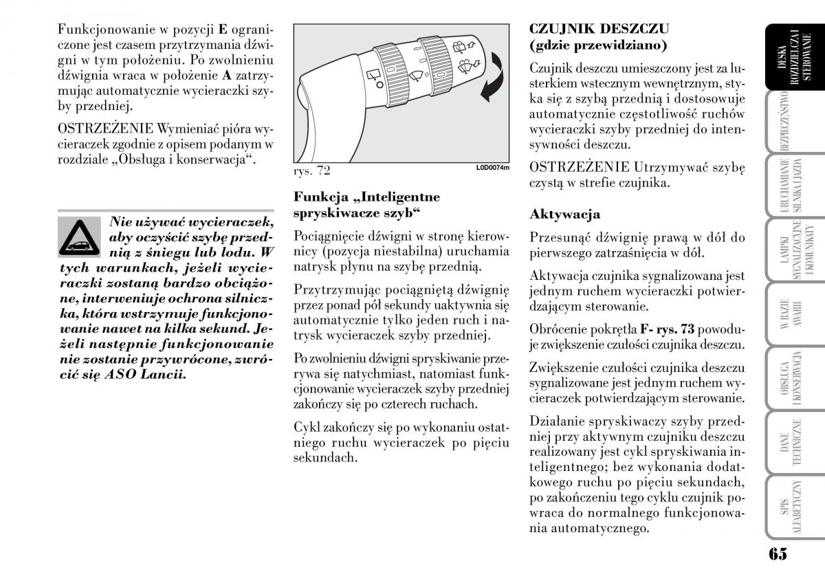 Lancia Musa instrukcja obslugi / page 67