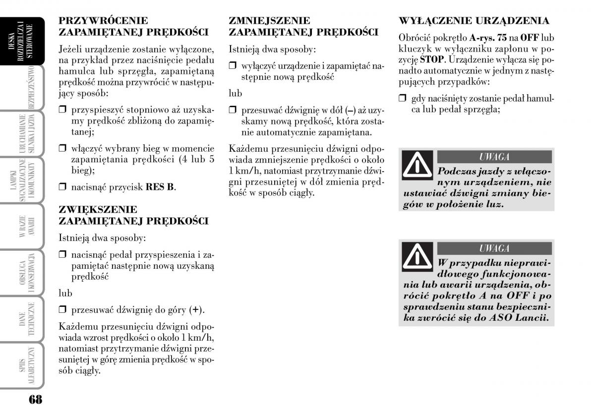 Lancia Musa instrukcja obslugi / page 70