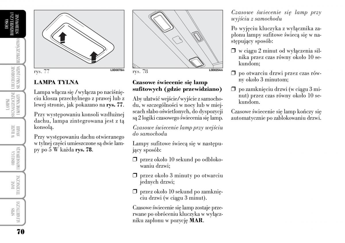 Lancia Musa instrukcja obslugi / page 72