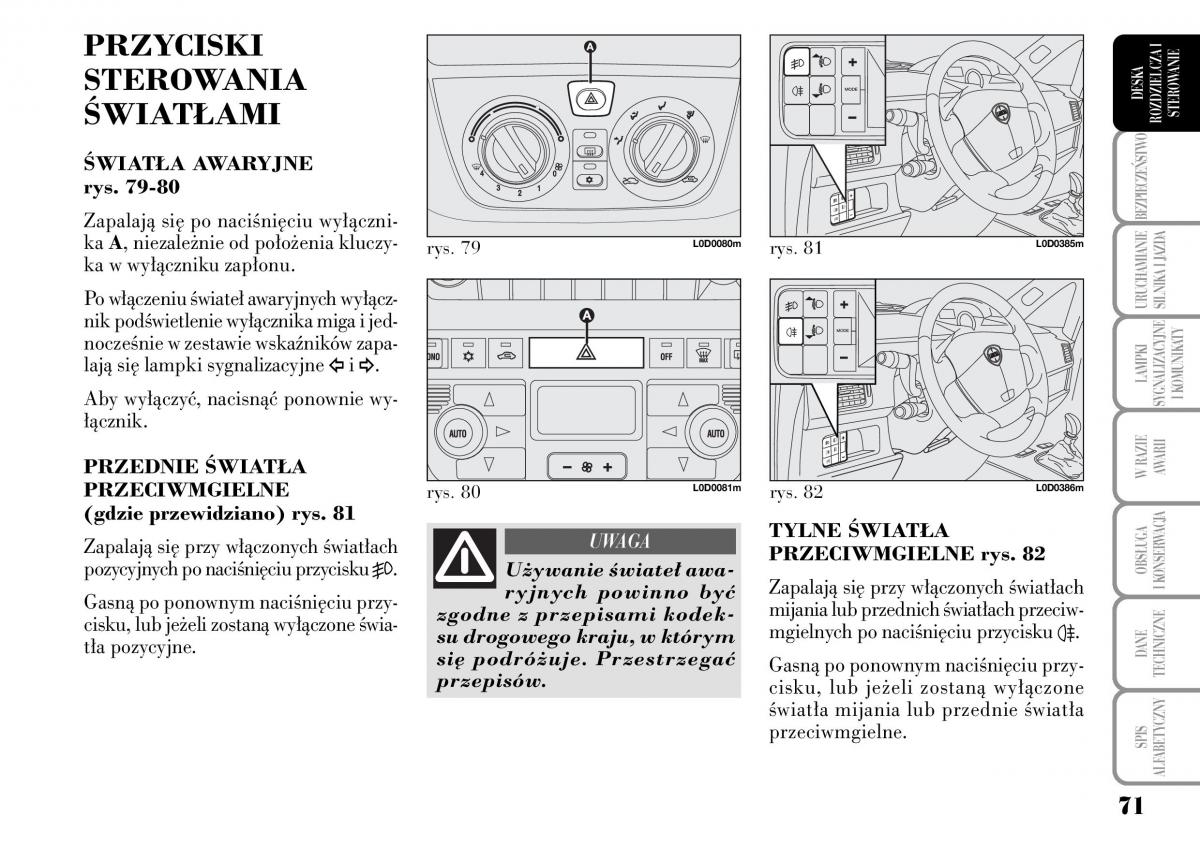 Lancia Musa instrukcja obslugi / page 73