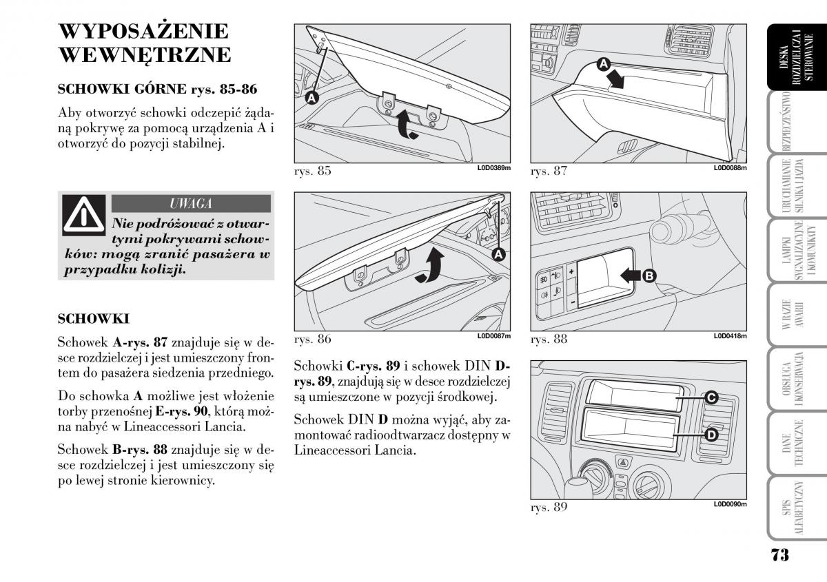 Lancia Musa instrukcja obslugi / page 75