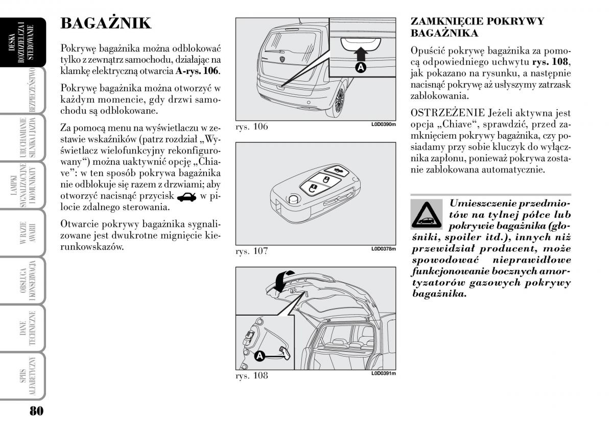 Lancia Musa instrukcja obslugi / page 82