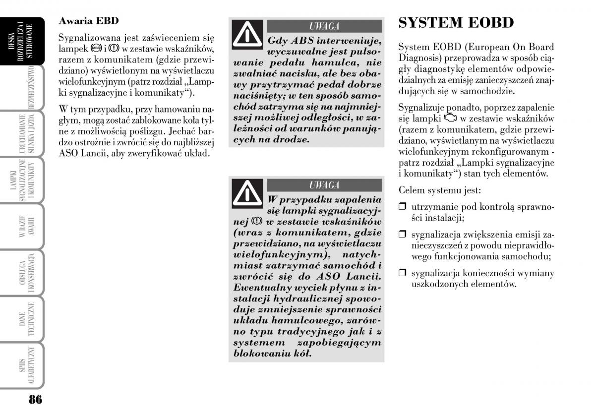 Lancia Musa instrukcja obslugi / page 88