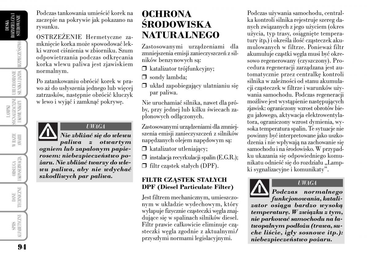 Lancia Musa instrukcja obslugi / page 96