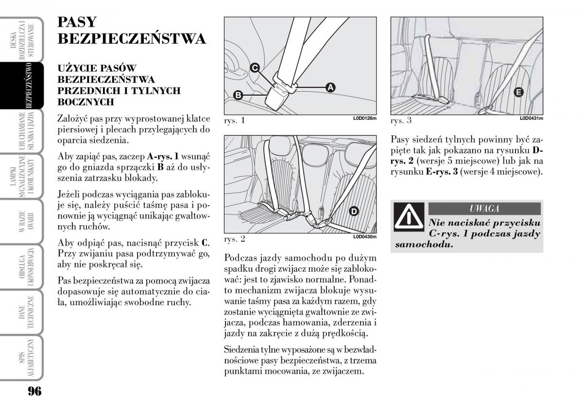 Lancia Musa instrukcja obslugi / page 98