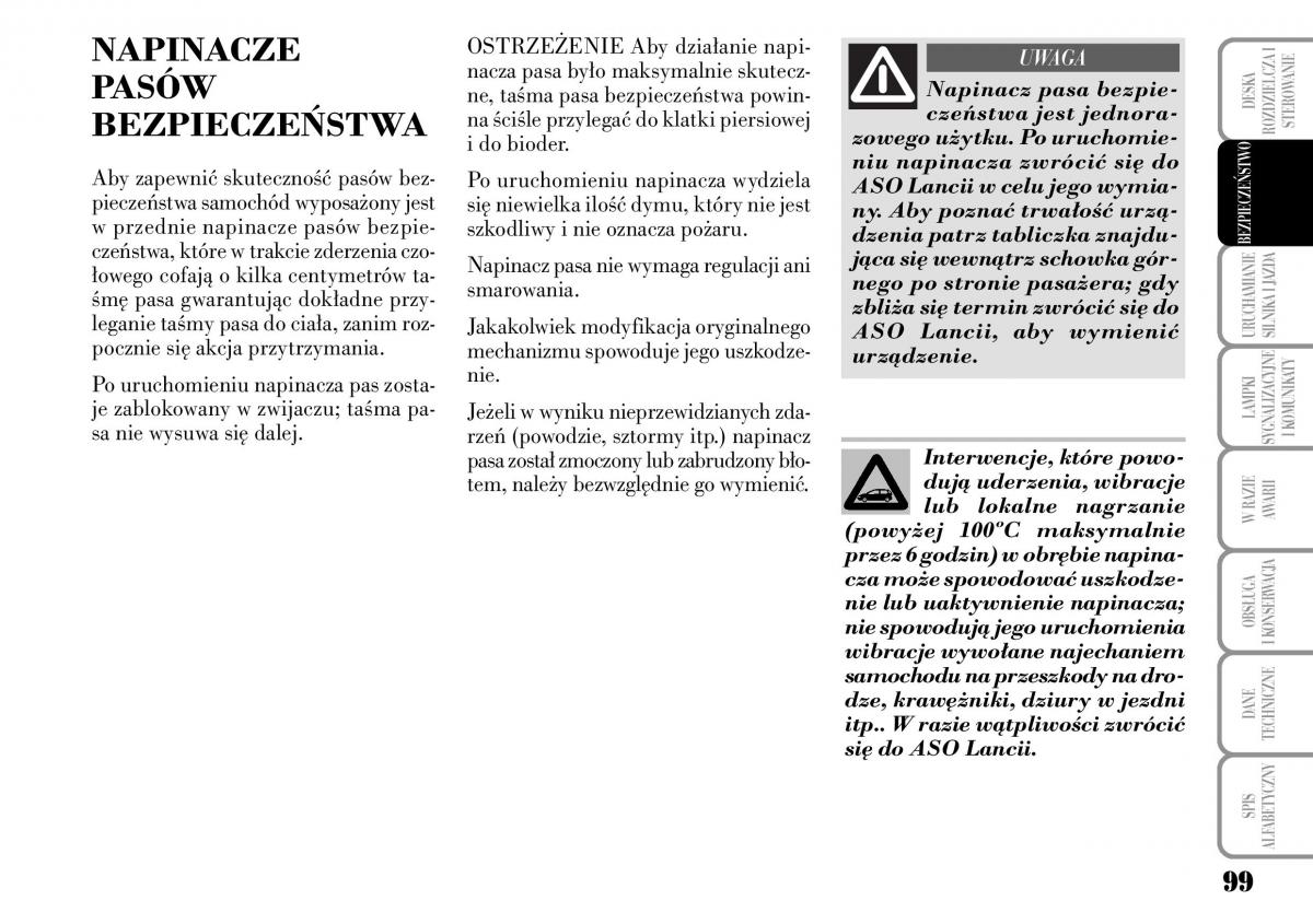 Lancia Musa instrukcja obslugi / page 101