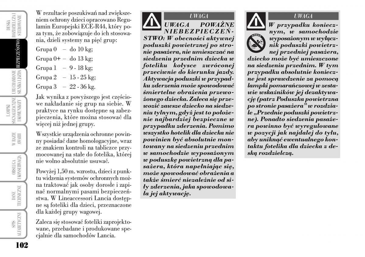 Lancia Musa instrukcja obslugi / page 104